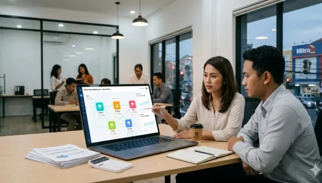 sistem retail multi outlet dengan dashboard terpusat