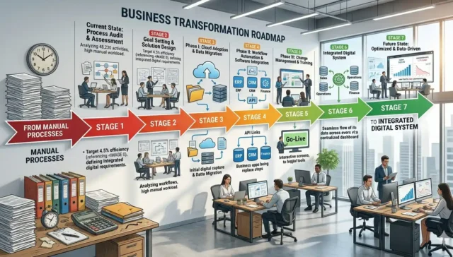 roadmap transformasi operasional bisnis dari sistem manual ke digital