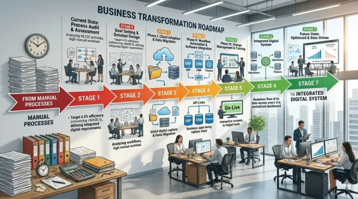 roadmap transformasi operasional bisnis dari sistem manual ke digital