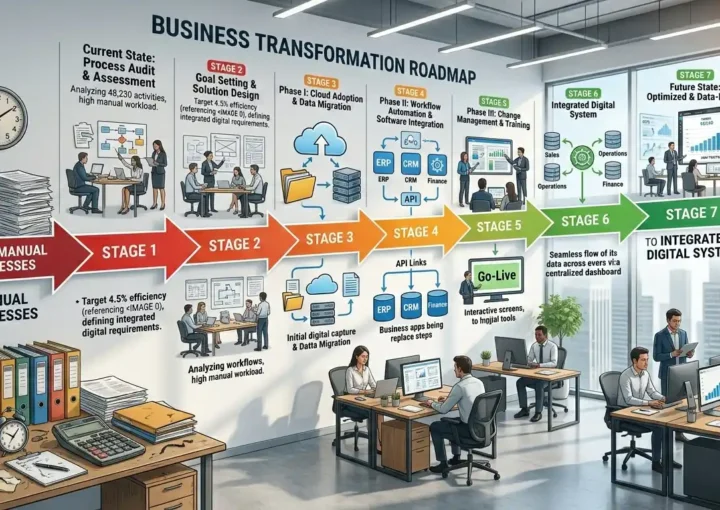 roadmap transformasi operasional bisnis dari sistem manual ke digital
