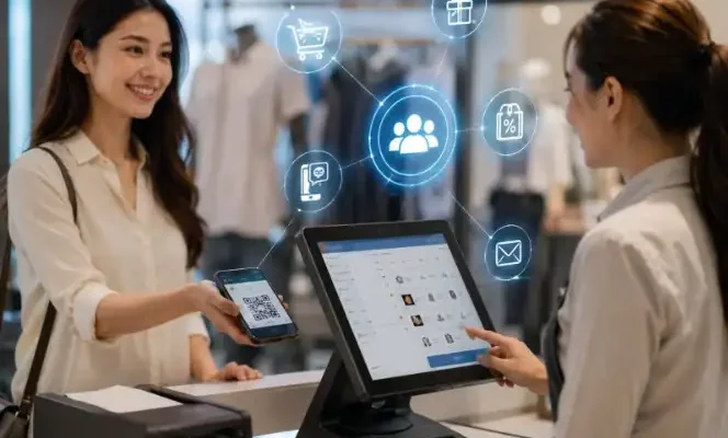 POS system modern untuk CRM dan loyalitas pelanggan bisnis retail