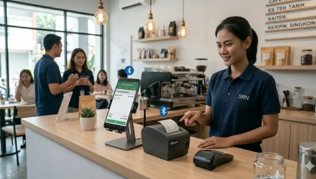 bluetooth thermal printer digunakan pada sistem kasir UMKM modern