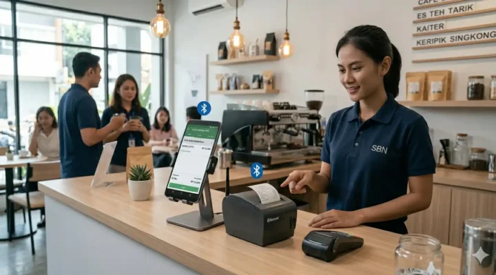 bluetooth thermal printer digunakan pada sistem kasir UMKM modern